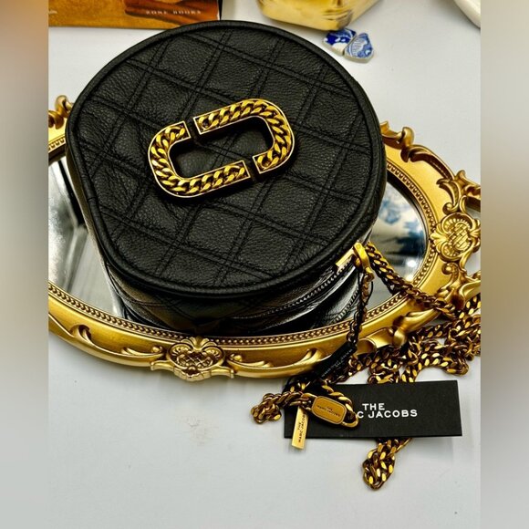 🆕 THE MARC JACOBS 🧿 NWT The Status Round Crossbody, Black - Picture 13 of 15